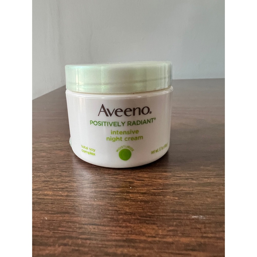 Aveeno Positively Radiant Intensive Night Cream 1.7oz Soy Complex Vitamin B3